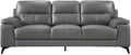 Lexicon Mischa Leather Match Sofa in Dark Gray
