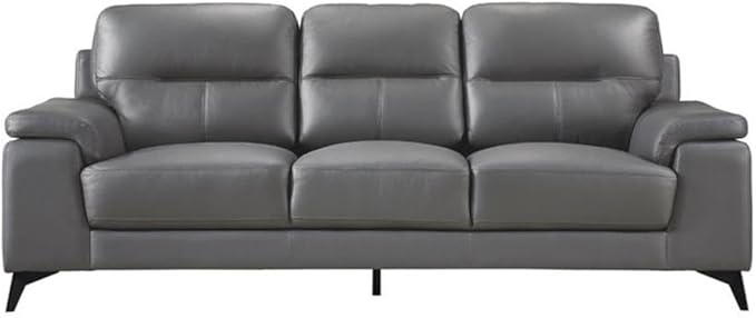 Lexicon Mischa Leather Match Sofa in Dark Gray