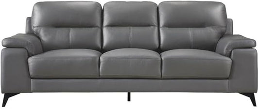 Lexicon Mischa Leather Match Sofa in Dark Gray