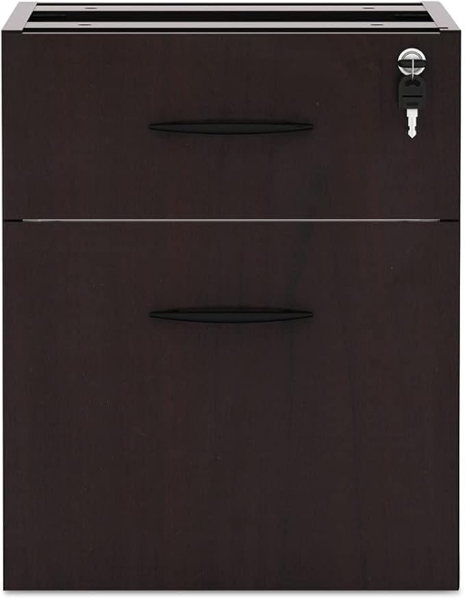 Alera Valencia Series 16 by 22 by 22-Inch 3/4 Box and File Pedestal Mahogany