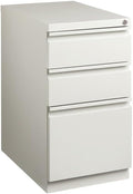 Scranton &amp Co 3-Drawer Modern Metal Mobile Pedestal File Cabinet in Light Gray