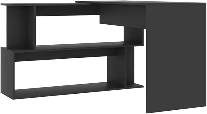Rotatable L Shaped Desk Computer Corner Desk Home Office Writing Desk Space-Saving Workstation Table Modern Simple Wooden Desk Gray 78.7x19.7x29.9