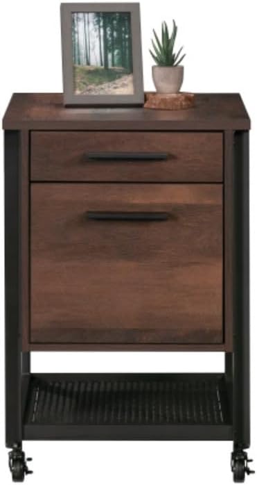 Hassyee Compact Size Two Large Drawers Filing Cabinets with Full Extension Slides for Home Offices or Under Desks Small Spaces Mobile File Cabinets with Smooth-Rolling Casters and Two Locking Wheels