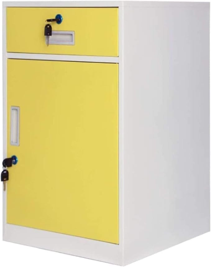 File Cabinets Floor-Standing File Cabinet Multi-Color 2 Drawer Metal Storage Box Steel Lockable Data Cabinet(C7)