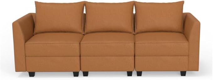 Naomi Home Elizabeth Modern DIY Collection Caramel/Air Leather/Sofa