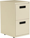Alera PAFFPY Two-Drawer Metal Pedestal File 14 7/8w x 19-1/8d x 27-3/4h Putty
