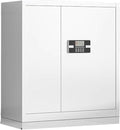Steel Electronic Combination File Cabinet Tin Locker Office Lockable Filing Data Storage Cupboard(C)