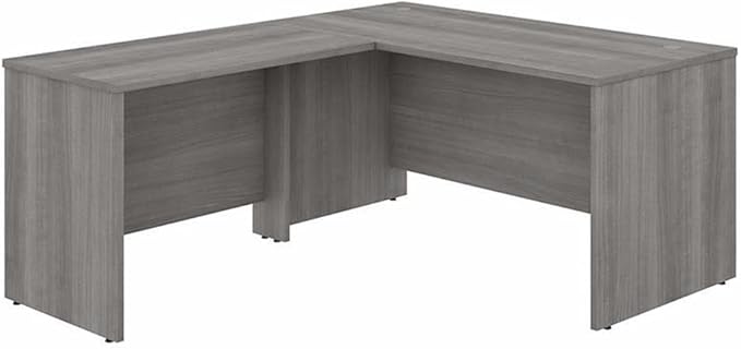 Bush Business Furniture Studio C 60W x 30D L Shaped Desk with 42W Return in Platinum Gray L Workstation for Home or Professional Office