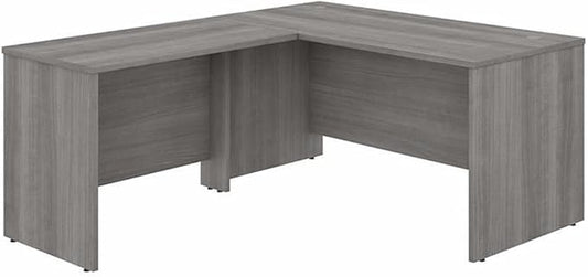 Bush Business Furniture Studio C 60W x 30D L Shaped Desk with 42W Return in Platinum Gray L Workstation for Home or Professional Office
