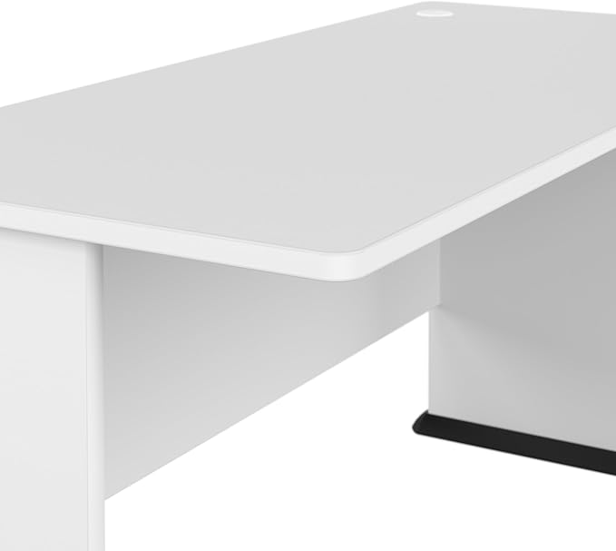 Bush Business Furniture Studio A 72W Computer Desk in White 6 Foot Gaming and Work Table for Home or Professional Office