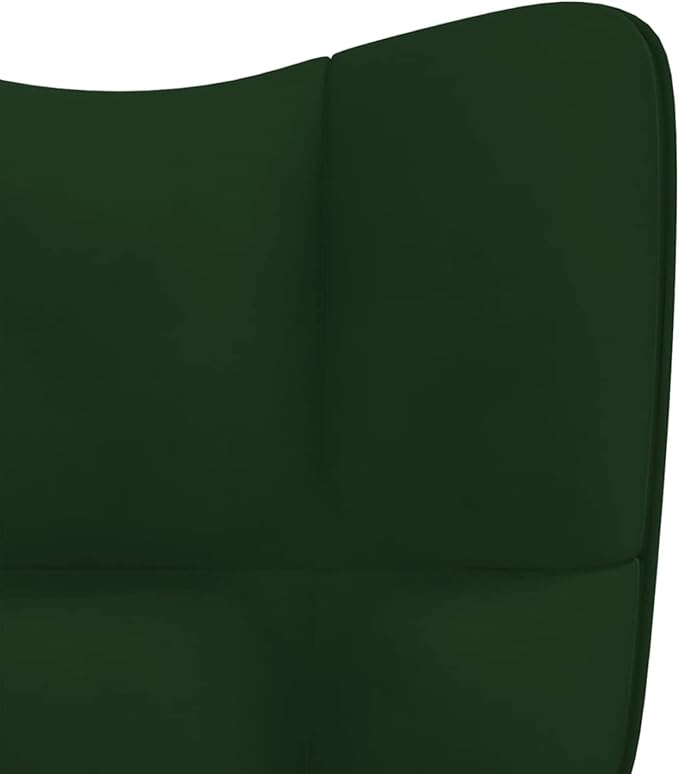 Rocking Chair with Footrest Velvet Dark Green Rocking Chair Breastfeeding Armchairs for Living Room