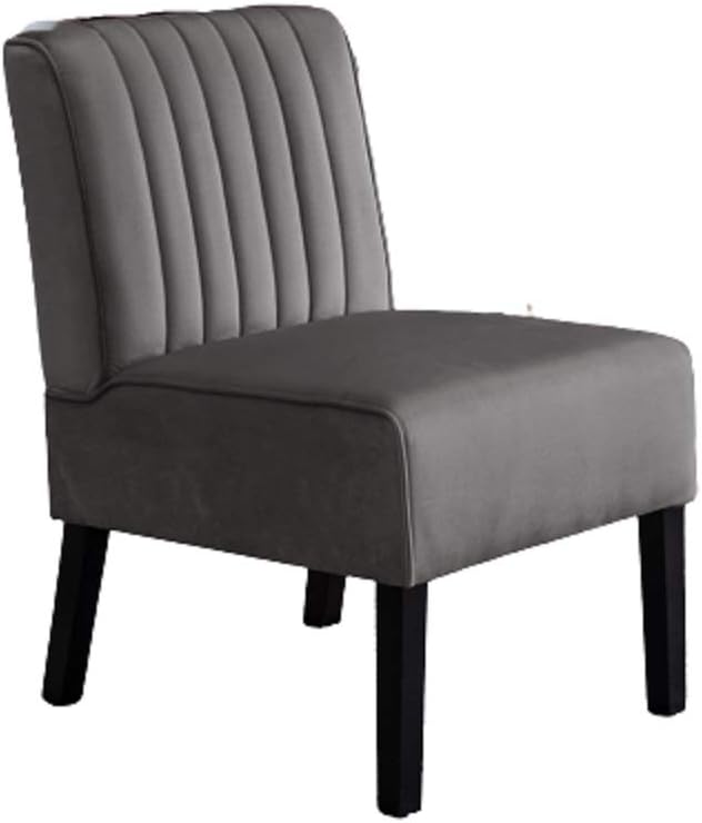 Reeso Mid Century Modern Accent Chairs Set of 2 with Minimalist Design Elegant Velvet Upholstery and Solid Wood Legs Ideal for Living Room or Bedroom Fossil Grey