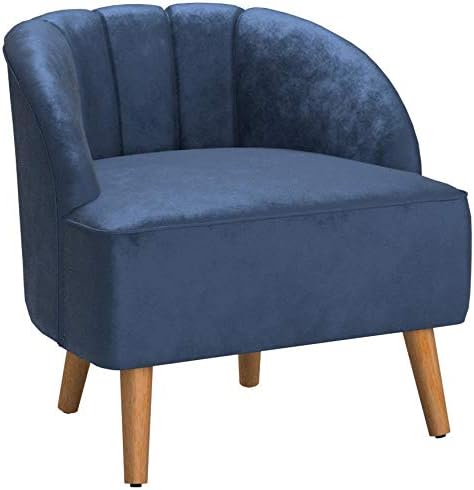 Christopher Knight Home Amaia Modern Velvet Club Chair Cobalt / Walnut