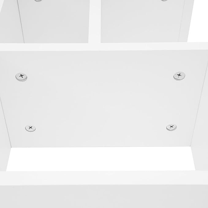 Wall Mounted Folding Desk Solid Wood Floating Laptop Desk with Wall Mounted Bookshelf for Living Room Coffee Shop Apartments 88lbs Table Load-Bearing (White)