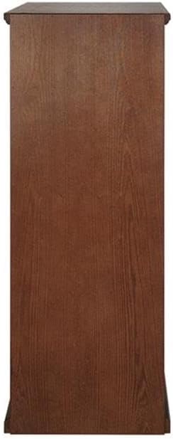 Pemberly Row Traditional 4-Drawer Wood Filing Cabinet Office Storage in Brown Solid Wood Sturdy and Durable Office or Home Use Secure Document Organization Classic Design