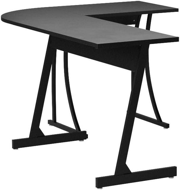 ZenStyle L-Shape 58.1in Corner Computer Desk Home Office PC Laptop Table Multipurpose Gaming Workstation with Solid Steel Frame/Waterproof Desktop