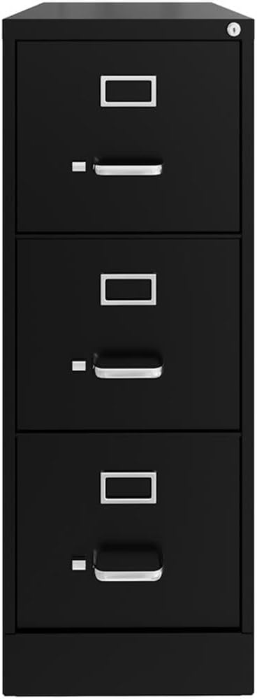 UrbanPro 3 Drawers 40.19 Vertical Black Metal Filing Cabinet Lockable Pre-Assembled Stationary Letter Size for Home Office