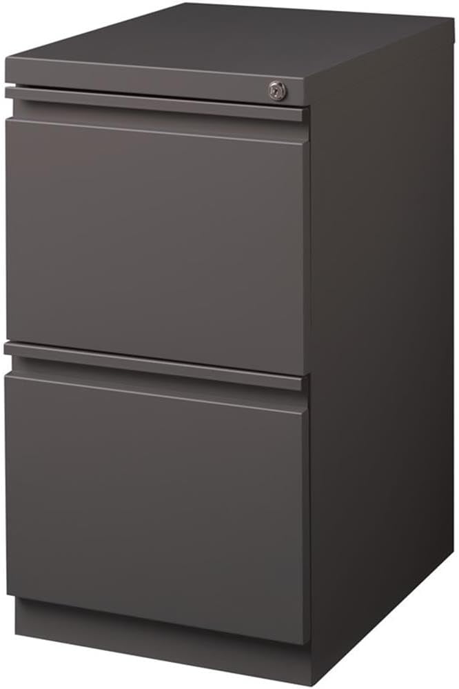 Bowery Hill 20 D Mobile Pedestal 2-Drawer File/File- Full Width Pull in Espresso