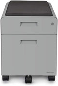 2-Drawer File Cabinet with Seat Rolling (Gray) by Uplift Desk