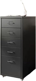 File Cabinet Multilayer Tin Cabinet Household Storage Narrow Storage Cabinet File Cabinet Office Drawer Cabinet (Color : Black)