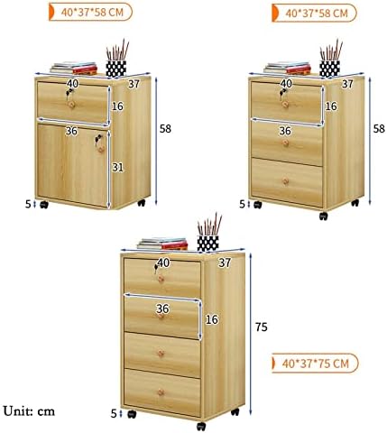 Storage Box Storage CabinetWood Lateral File Cabinet with Lock Drawer Mobile Office Storage Cabinet Floor to Ceiling Low Cabinet for File Organization