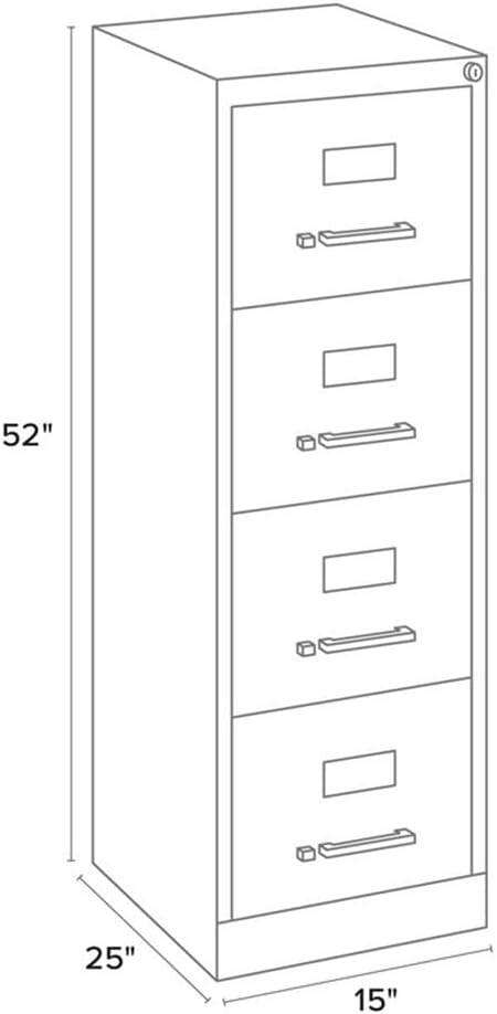 Pemberly Row 2 Drawers 20 Deep Mobile File Cabinet Lockable Pre-Assembled Stationary Letter Size for Home Office