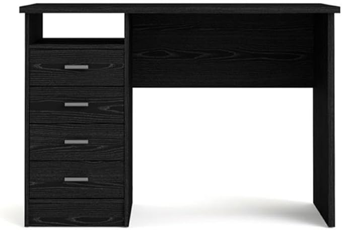 Tvilum Desk with 4 Drawers Black Woodgrain