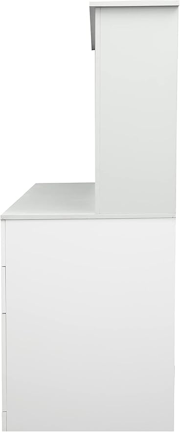 Home Office Computer Desk Antiqued White Finish