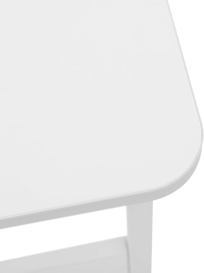 Foldable Computer Desk with 6 Wheels and Storage ShelfMobile Home Office Desk Study Writing DeskRolling Folding Desk Table31.5 x 22.83 Inches (White)