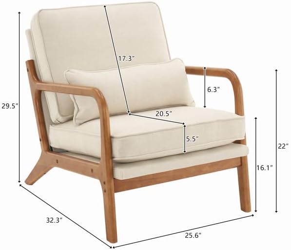 Living Room Chairs Reading Room Waiting RoomOffice Guest Reception Chairs Waiting Room Chairs Modern Lobby Sofa ChairsOffice Guest ChairVisitor Guest (Beige) 65 x 75 x 81cm