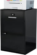 Filing Cabinet Small Cabinet Under Desk with Locking Drawer Cabinet File Information Cabinet Tin File Cabinet (Color : Black)
