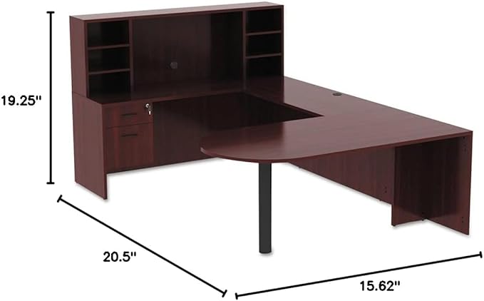 Alera VA552222MY Alera Valencia Series 3/4 Box/File Pedestal15 5/8w x 20 1/2d x 19 1/4hMahogany