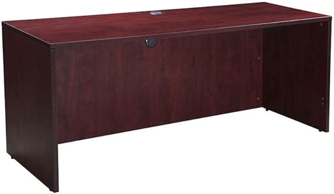 Boss Office Products Holland 66 Executive U-Shape Desk with File Storage Pedestal Mahogany