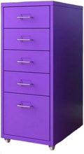 File Cabinet Multilayer Tin Cabinet Household Storage Narrow Storage Cabinet File Cabinet Office Drawer Cabinet (Color : Purple)
