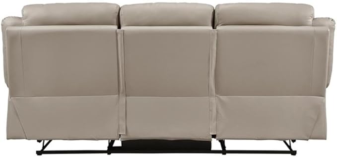 Lexicon Laconia Leather Double Reclining Sofa in Latte