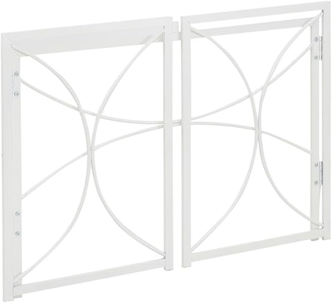 Pemberly Row Folding Desk 39.5 x 19.75 x 29.5 in Pink Wood Top White Metal Frame Space-Saving Design Lightweight Portable Desk for Home Office Dorm Room Compact Workspaces
