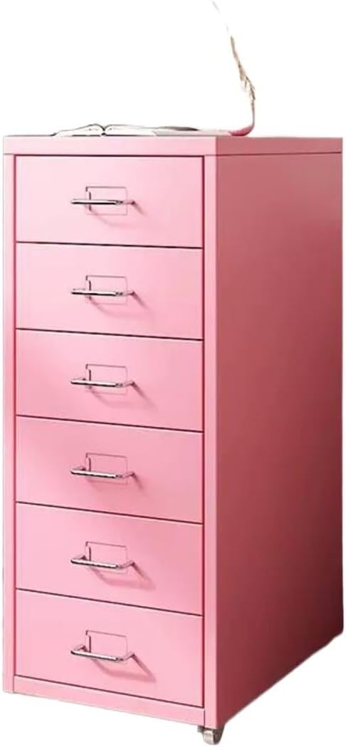 File Cabinet Multi-Layer Tin Cabinet A4 Folder Small Cabinet Classification File Cabinet Filing Cabinet Office Drawer Cabinet (Color : Pink)