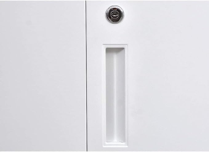 File Cabinet Office File Cabinet Iron Belt Lock File Cabinet White Multifunctional Cabinet with Drawer Black Home Bedside Desk Office File Cabinet (Color : Black Size : B) (Gold Brass)