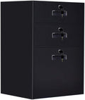 Three-Drawer File Cabinet Metal Desk Side Cabinet Simple Bedside Cabinet Office File Cabinet Filing Cabinet (Color : 1) (B)