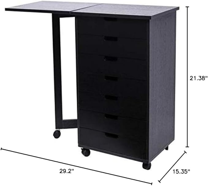 Multifunctional Storage Shelves - 7 Drawers Cabinet Modern Mobile File Cabinet Rolling File Cabinet Mobile Office Cabinet on Wheels