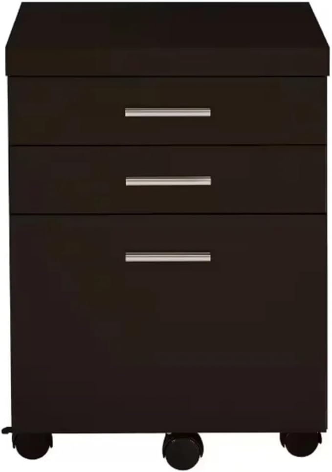 Mobile File Cabinets 3 Drawer Mobile File Cabinet with 5 Wheel Versatile Storage Under Desk Office for Home Studio Anti-Tilting Wheels Design