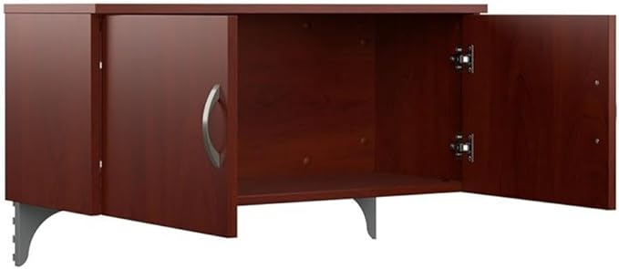 Bush Business Furniture Office in an Hour 3 Drawer Rolling File Cabinet in Hansen Cherry | Mobile Under Desk Drawers for Letter Legal and A4-Size Document Storage