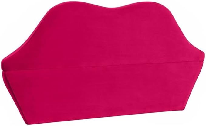 Lips Hot Pink Velvet Settee