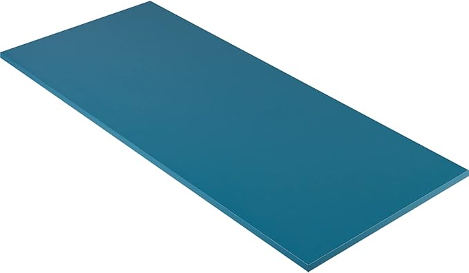 Kaboon Universal Table Top 45.67x23.62 Solid One-Piece Desktop Reversible Melamine Countertop Double Desks L-Desk DIY Cyan