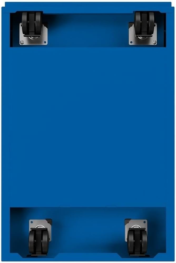 20 3-Drawer Modern Metal Mobile Pedestal Filing Cabinet in Blue