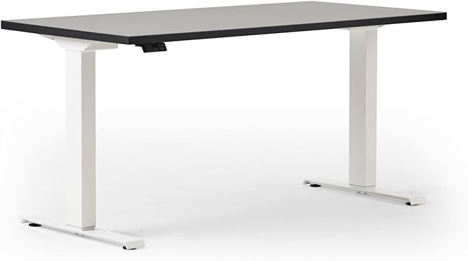 Haworth Perk Standing Desk Height Adjustable Sit-to-Stand Desk with Programmable Controls Spacious Computer Desk for Home Office Essentials Modern Room Decor Charcoal