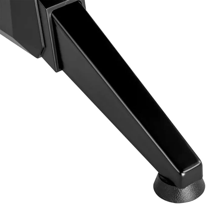 Monoprice Home Office Steel Frame Computer Desk - Black with Solid-Core 4-Foot Desktop and Accessory Attachments Workstation Study Table - Workstream Collection
