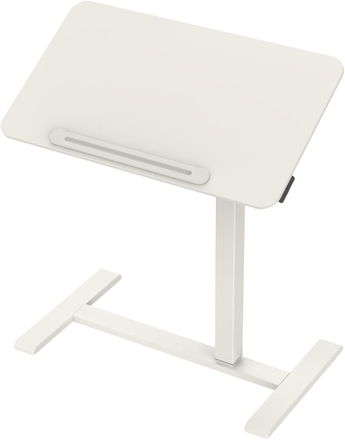 TopJob AnyDesk Nest Pro Sit Standing Desk Portable Folding Stand Desk with Hidden Wheels Computer Workstations Home Use Couch Side Table Bedside Table Kitchen Prep Table Cordless (Mist)