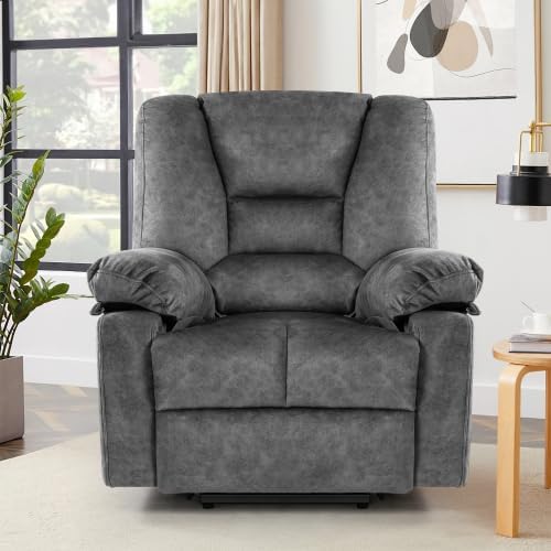 Electric Power Lift Recliner Chair Recliner Sofa for Elderly Heat and Massage2 Cup Holders Recliners Chairs for Living Room Infinite Position and Double 2 Side Pocket (Grey)