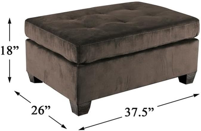 Homelegance Emilio Fabric Accent Ottoman - Chocolate